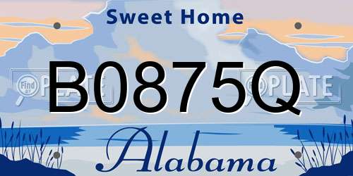B0875Q Alabama License Plate