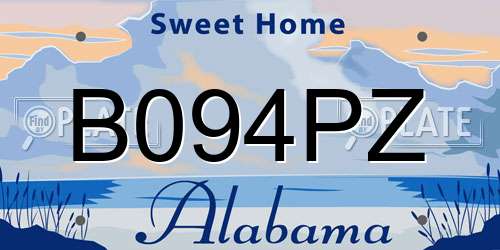 B094PZ Alabama License Plate