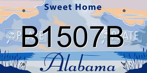 B1507B Alabama License Plate
