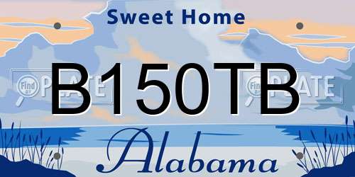 B150TB Alabama License Plate
