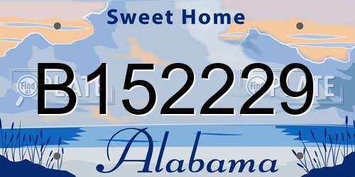 B152229 Alabama License Plate