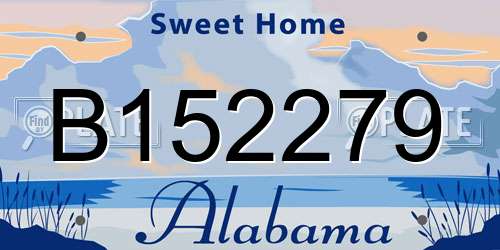 B152279 Alabama License Plate