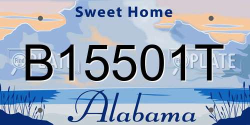 B15501T Alabama License Plate