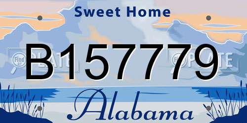 B157779 Alabama License Plate