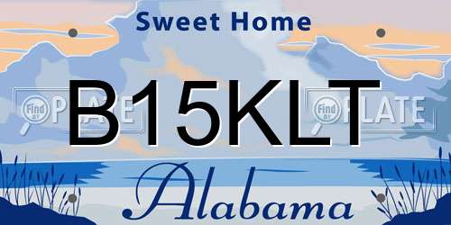 B15KLT Alabama License Plate