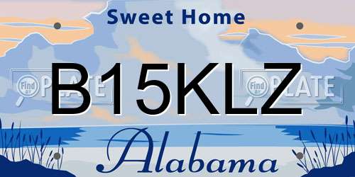 B15KLZ Alabama License Plate