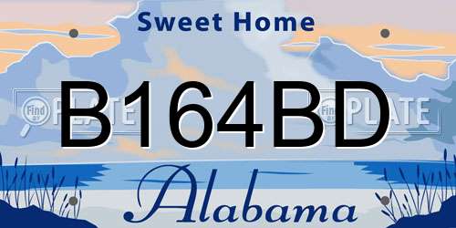 B164BD Alabama License Plate