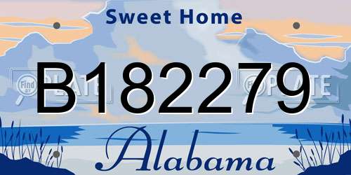 B182279 Alabama License Plate