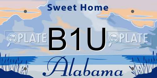 B1U Alabama License Plate