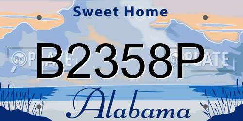 B2358P Alabama License Plate