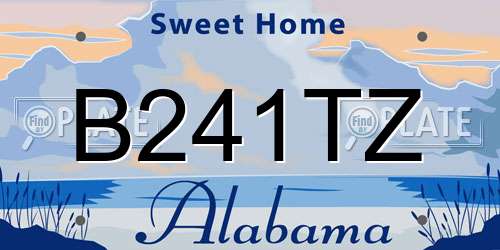 B241TZ Alabama License Plate