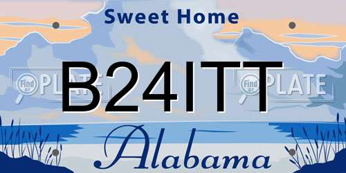 B24ITT Alabama License Plate