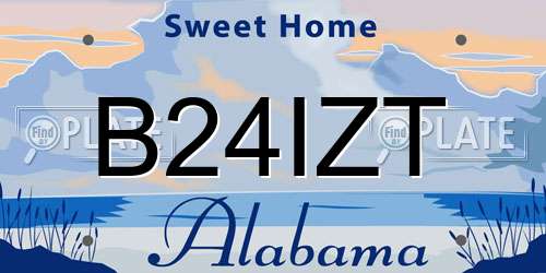 B24IZT Alabama License Plate