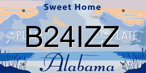 B24IZZ Alabama License Plate