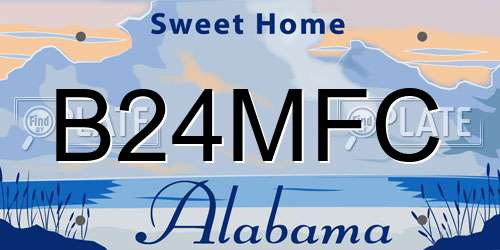 B24MFC Alabama License Plate