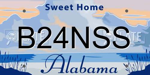 B24NSS Alabama License Plate