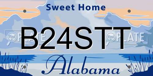 B24STT Alabama License Plate