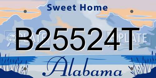 B25524T Alabama License Plate