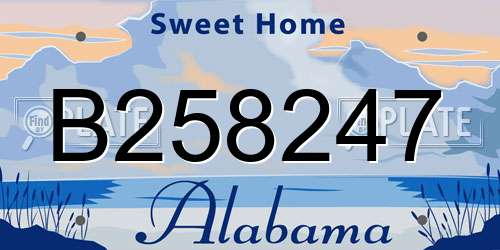 B258247 Alabama License Plate