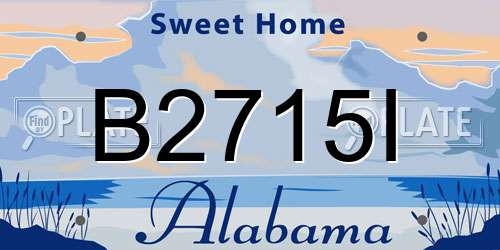 B2715I Alabama License Plate