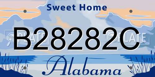 B28282C Alabama License Plate