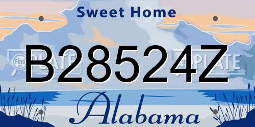 B28524Z Alabama License Plate