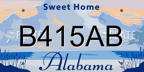 B415AB Alabama License Plate
