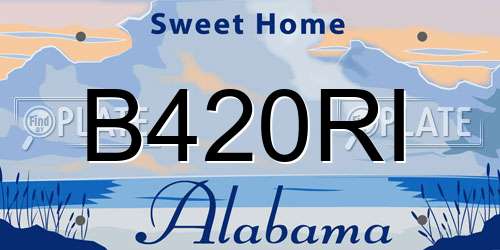 B420RI Alabama License Plate