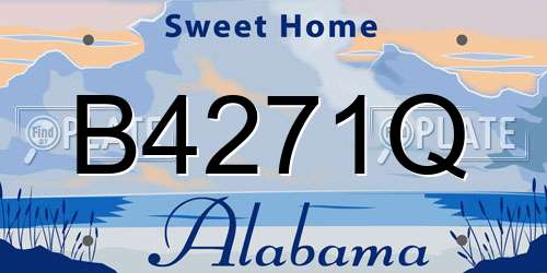 B4271Q Alabama License Plate