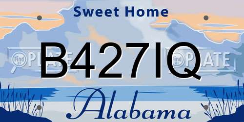 B427IQ Alabama License Plate