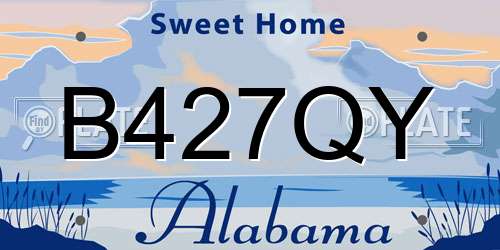 B427QY Alabama License Plate