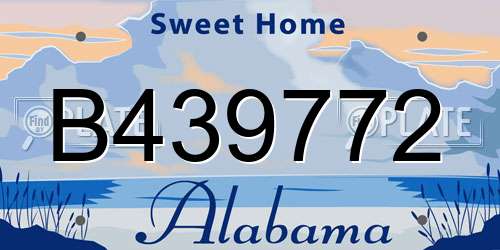 B439772 Alabama License Plate