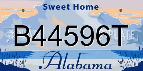 B44596T Alabama License Plate