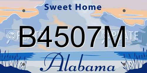B4507M Alabama License Plate