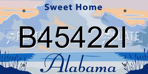 B45422I Alabama License Plate