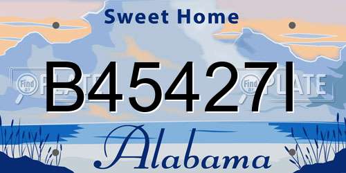 B45427I Alabama License Plate