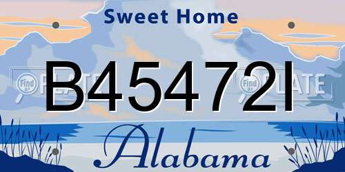 B45472I Alabama License Plate