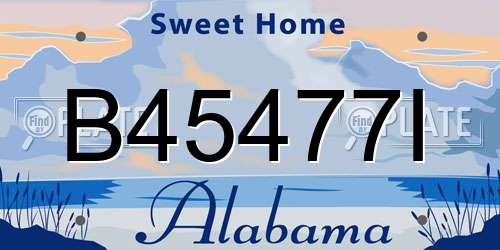 B45477I Alabama License Plate
