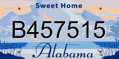 B457515 Alabama License Plate