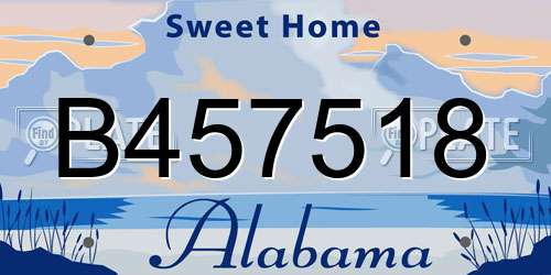 B457518 Alabama License Plate