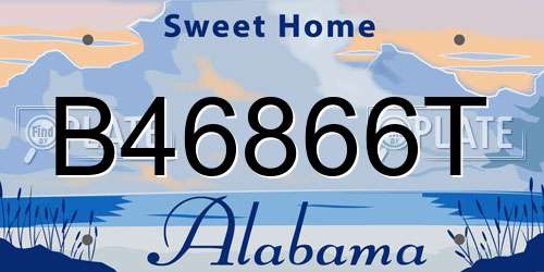 B46866T Alabama License Plate