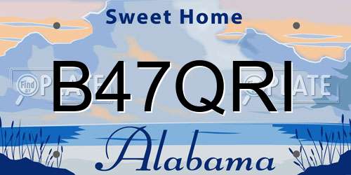 B47QRI Alabama License Plate