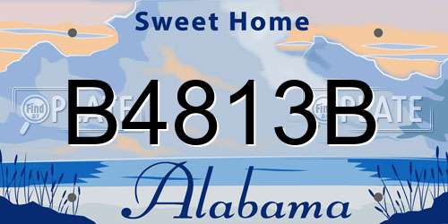 B4813B Alabama License Plate