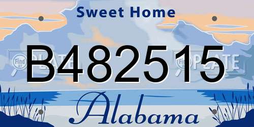B482515 Alabama License Plate