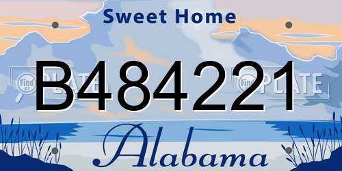 B484221 Alabama License Plate