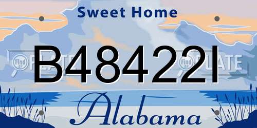 B48422I Alabama License Plate