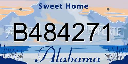 B484271 Alabama License Plate