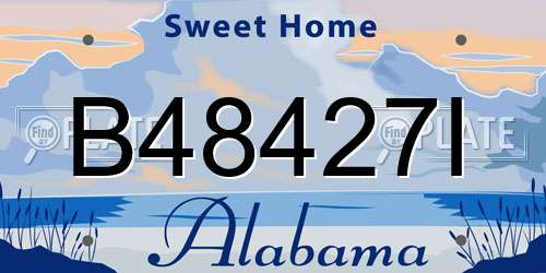 B48427I Alabama License Plate