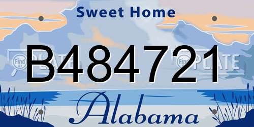 B484721 Alabama License Plate