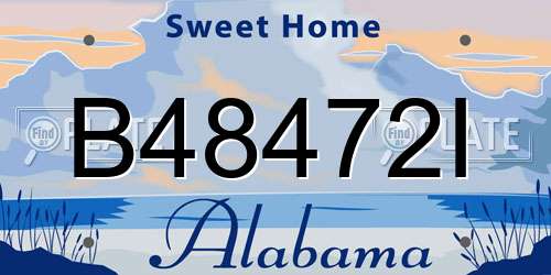 B48472I Alabama License Plate
